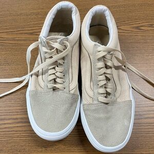 Cream colored Vans sneakers size 9